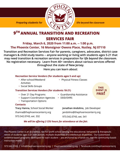 Phoenix Center Transition Fair flyer thumbnail